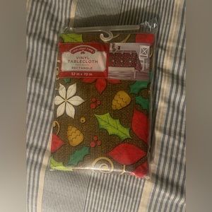 Tablecloth by holiday time size 52x70 vinyl rectangle